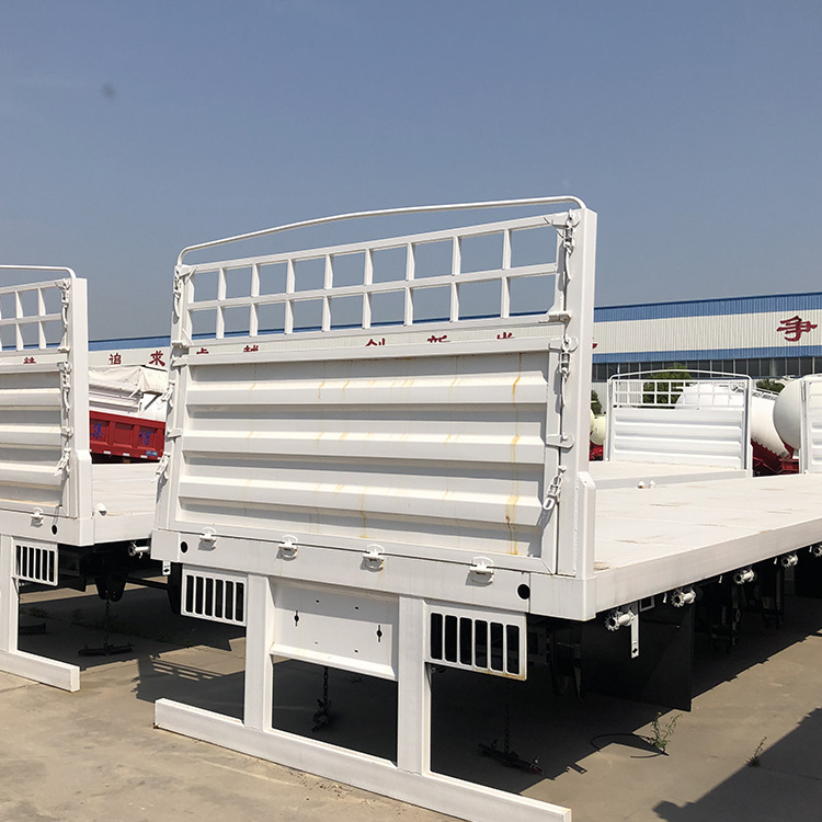 Factory Hot Sale Cheap Container Bulk Cargo Transportation 40ft Blue Flatbed Trailer