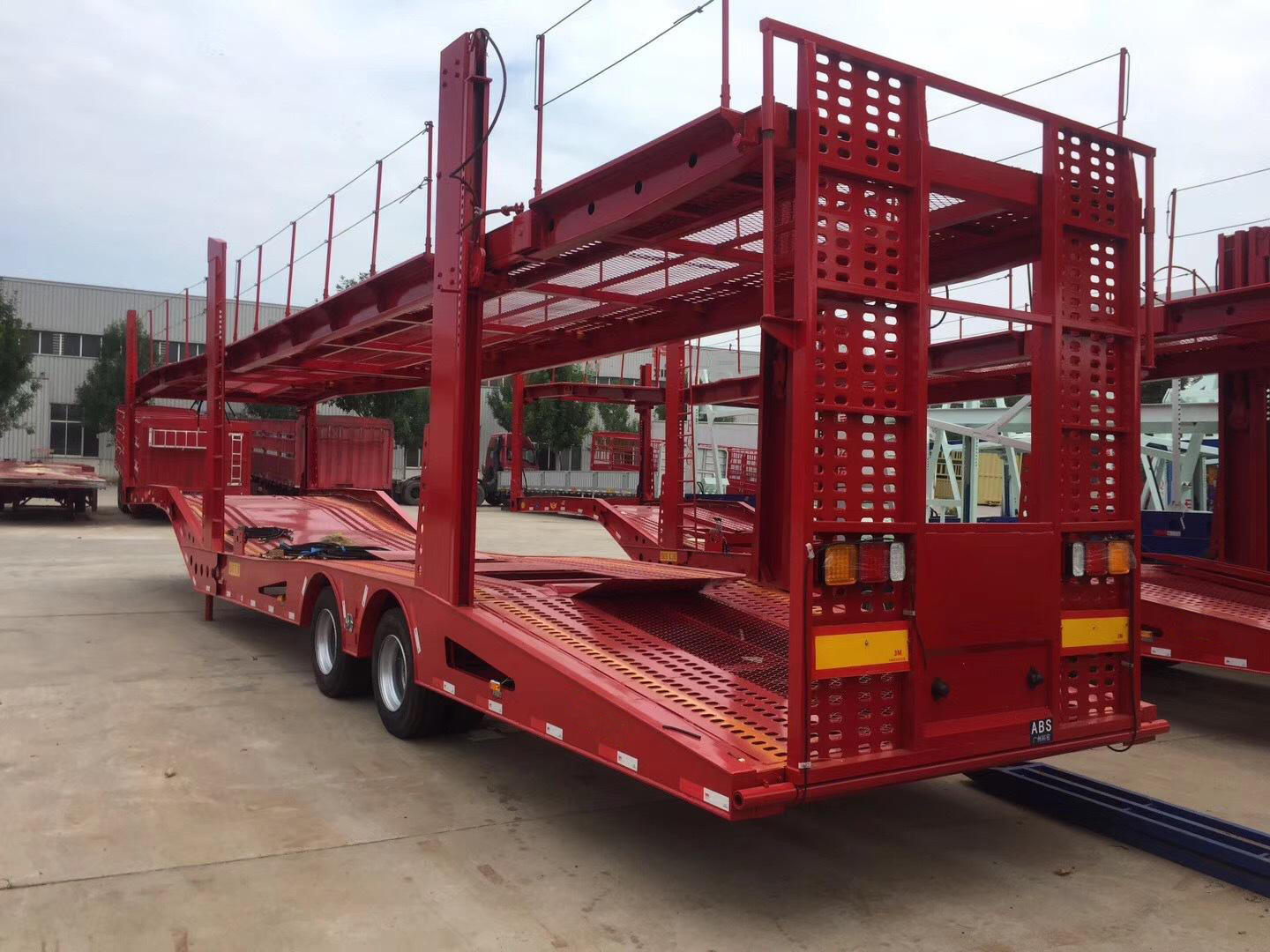 Double Floor Auto Hauler Semi Truck Trailer / Car Carrier For 6-20 Cars / Suvs Transportation