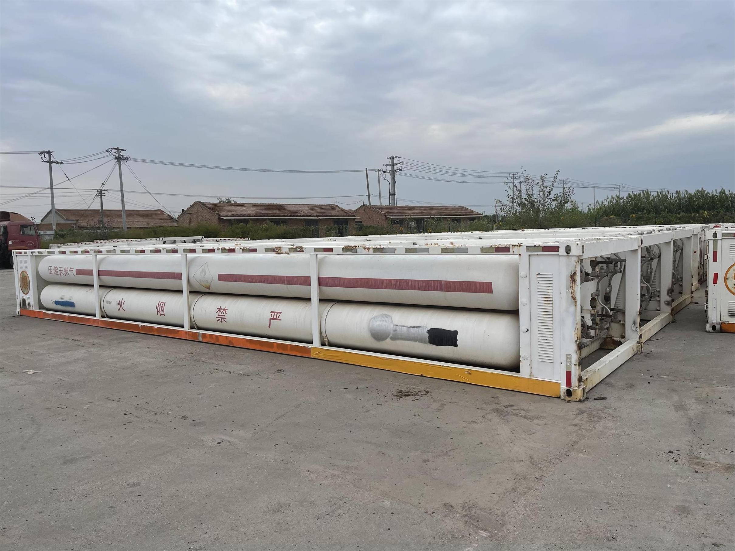 Compressed Natural Gas helium hydrogen h2 cng tube trailer Tri-Axle 12 Tubes CNG Semi Truck Tanker Trailer CNG Tube Skid