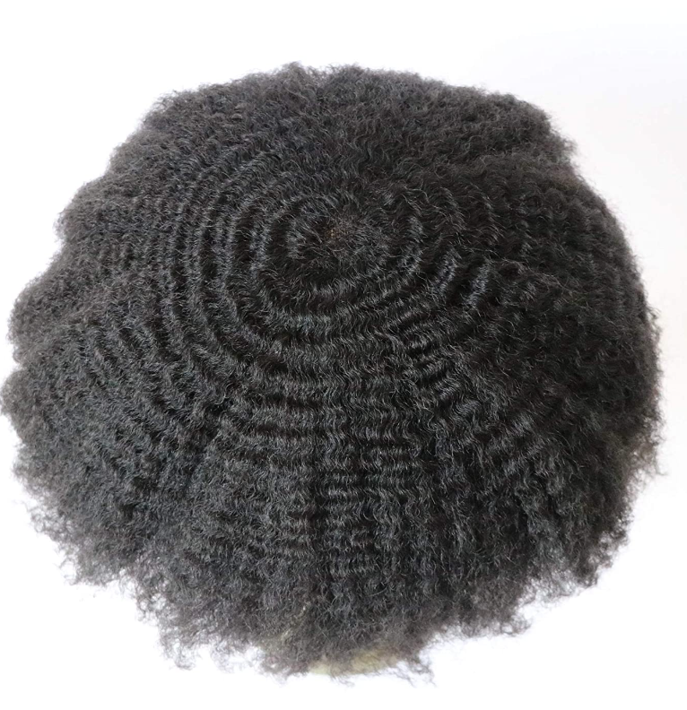 LUFA16 full lace afro kinky toupee for black men and thin skin afro kinky toupee for black men and wave toupee hairpiece for men