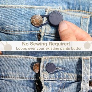 Custom Instant Waistband Extension No Need Sewing Jeans Button Extender for Women Men Pants Waist Extenders