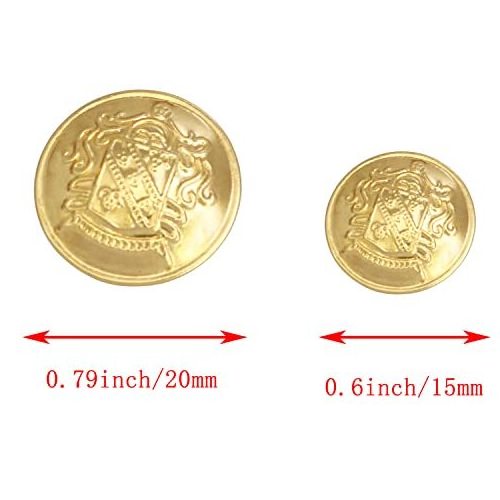 Custom Golden Retro Sewing Metal Blazer Buttons Brass Buttons Suitable for Suits Sports Jackets Uniforms