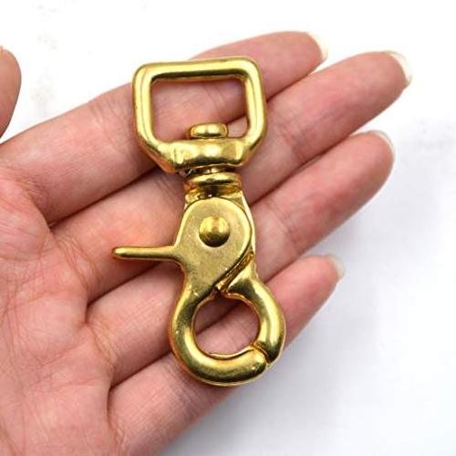 Custom Solid Brass Square Lobster Clasps Swivel Trigger Clips Hooks for Straps Bags Belting Leathercraft