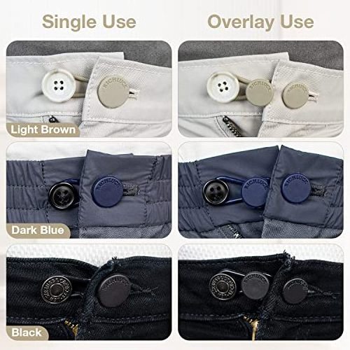 Custom Instant Waistband Extension No Need Sewing Jeans Button Extender for Women Men Pants Waist Extenders