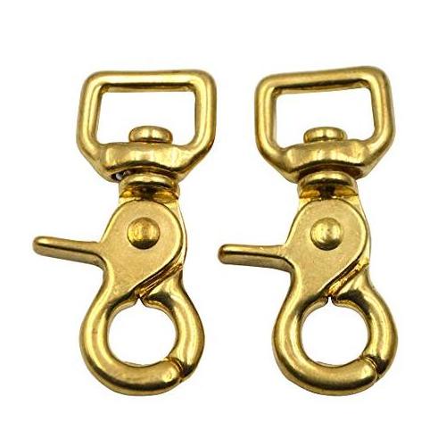 Custom Solid Brass Square Lobster Clasps Swivel Trigger Clips Hooks for Straps Bags Belting Leathercraft