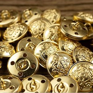 Custom Golden Retro Sewing Metal Blazer Buttons Brass Buttons Suitable for Suits Sports Jackets Uniforms