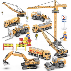 2024 Hot sales New Alloy Diecast Cars Toy Vehicles Model Car Excavator Toy Engineering Vehicle Toys