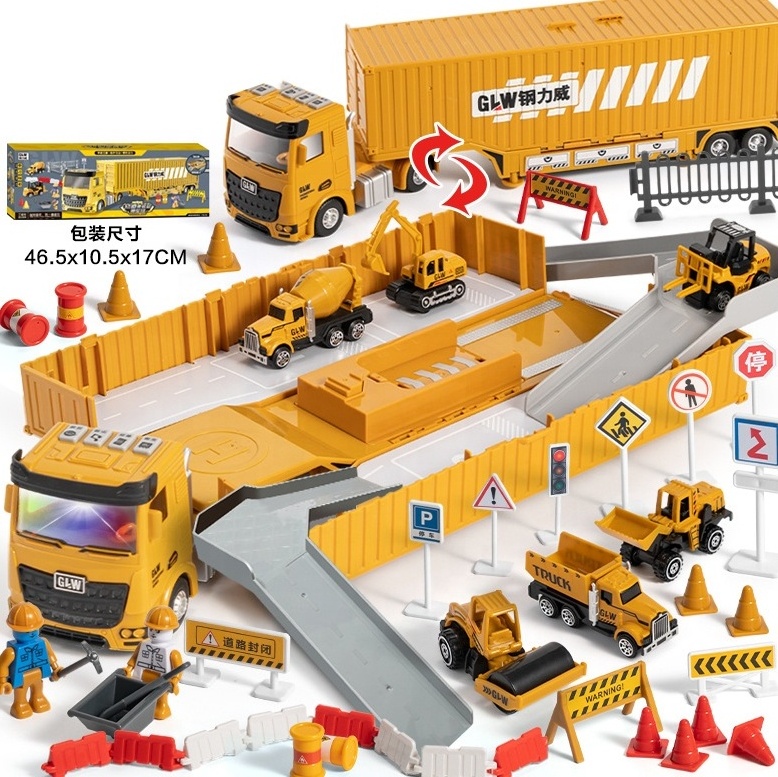 2024 Hot sales New Alloy Diecast Cars Toy Vehicles Model Car Excavator Toy Engineering Vehicle Toys