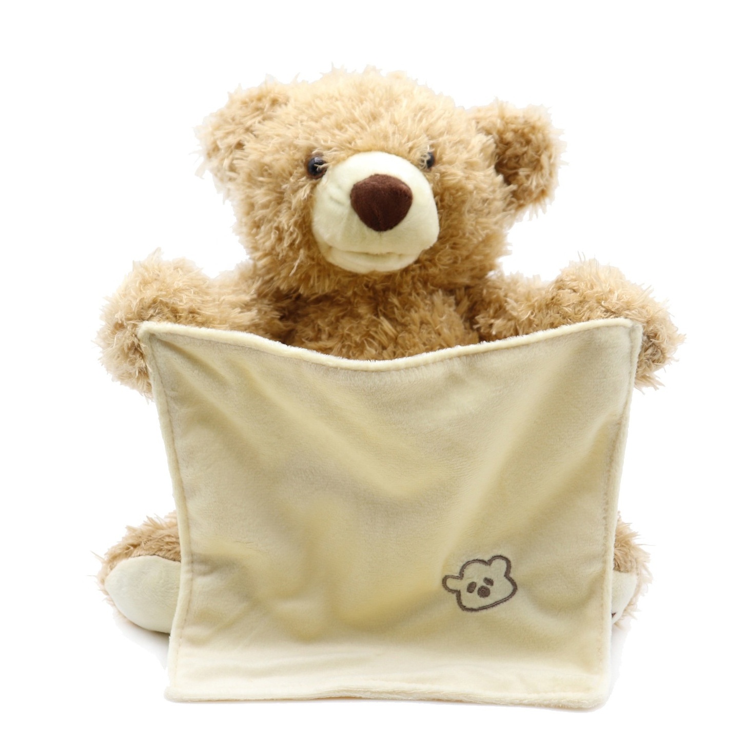 Kawaii Hide And Seek Bear Toy Christmas Gift Baby Plush Learn To Talk Peekaboo Handkerchief Bear