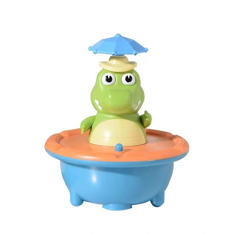 Children's Water Playing Toys Baby Shower Water Spray Crocodile Cute Fun Shower God Tool Electric Light Waterproof