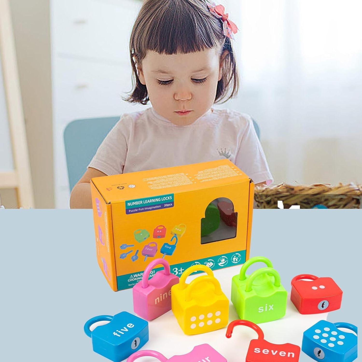 Learning Locks with Keys 123 Dots Numbers Matching and Counting Montessori Educational Toys for Kids Preschool Games Gifts