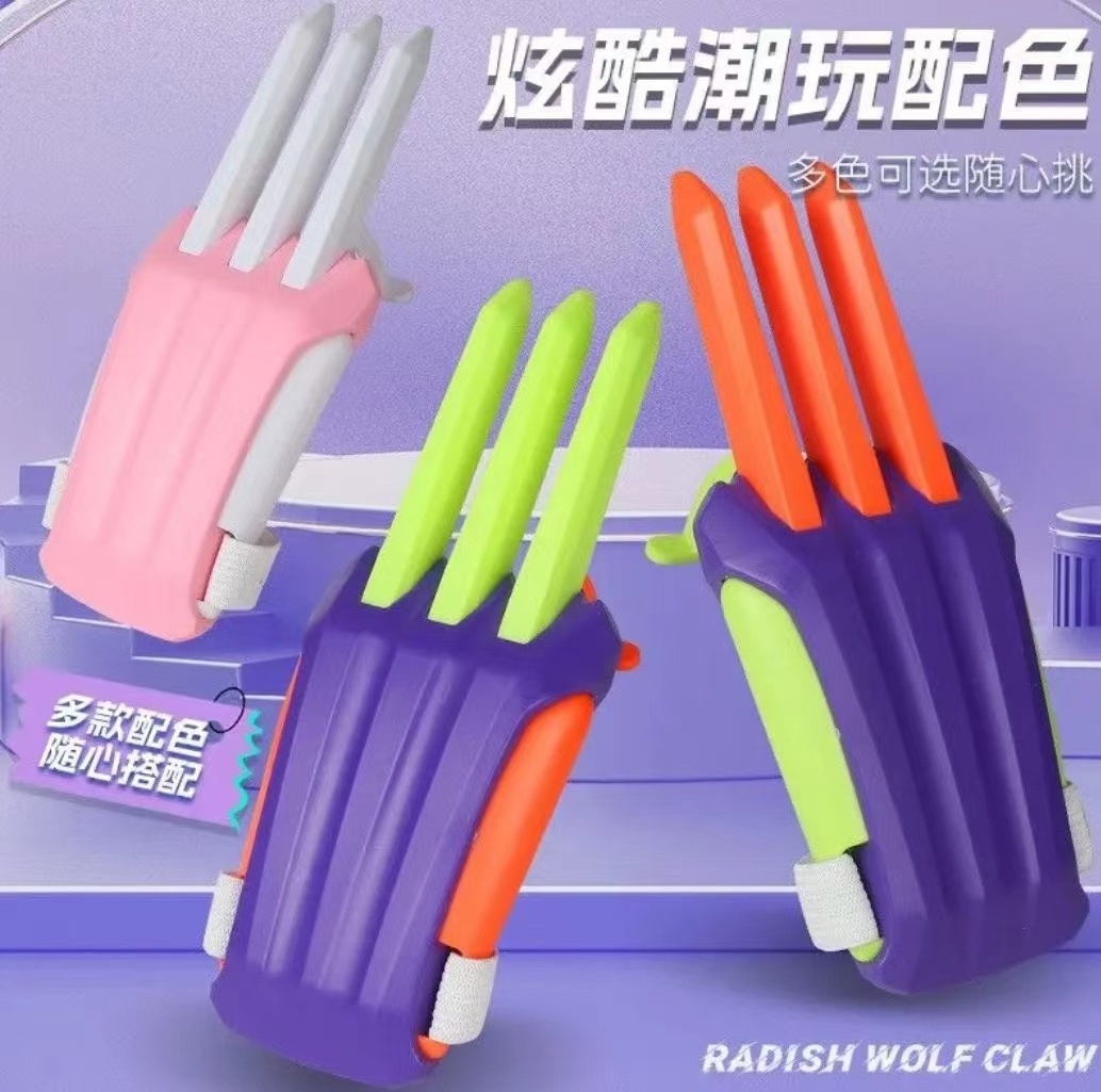 Upgraded Radish Knife Radish Wolf Claw 3D Printing Gravity Radish Knife Children's Finger Toy