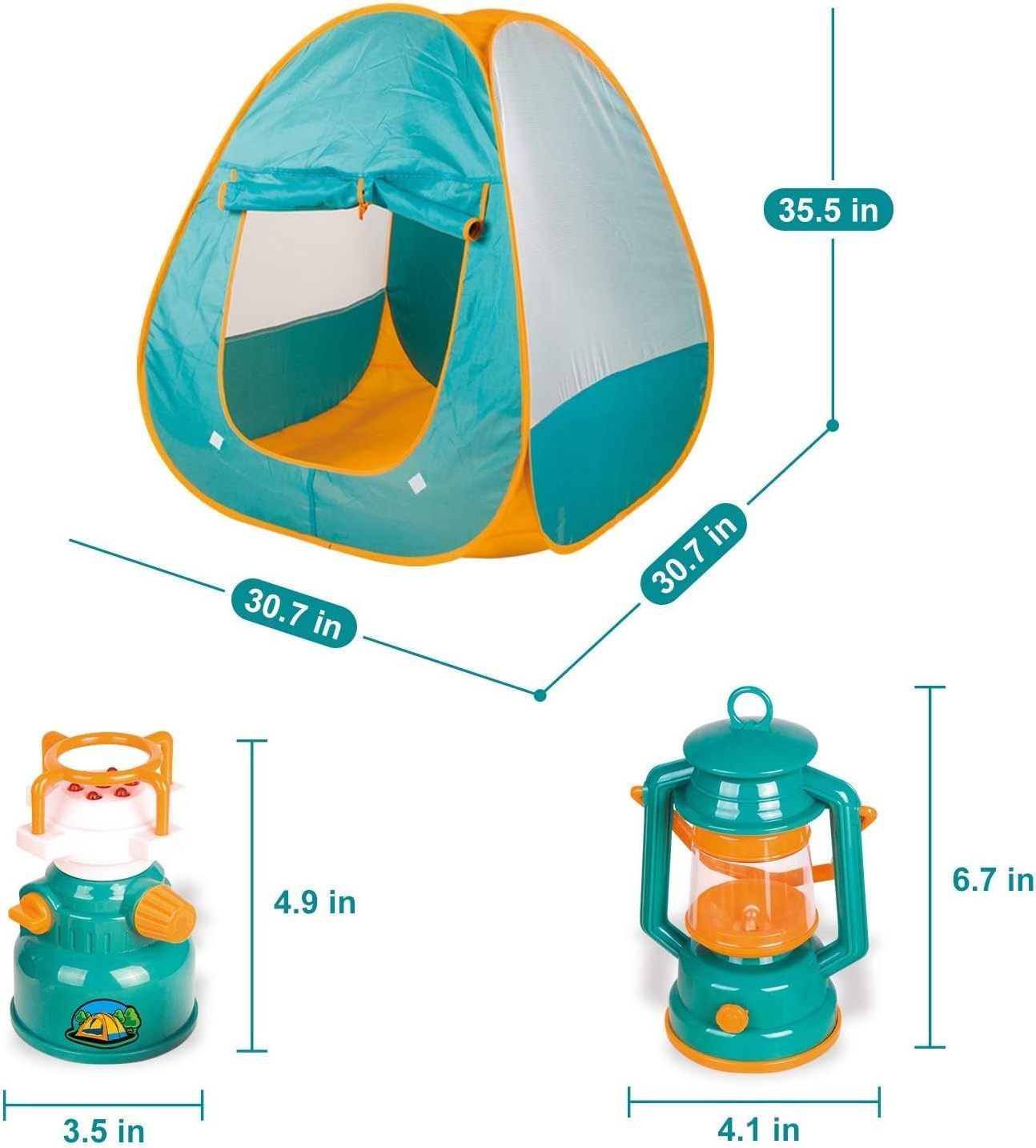 Pop Up Tent with Kids Camping Gear Set Kids Play Tent Outdoor Toys Camping Tools Set for Kids