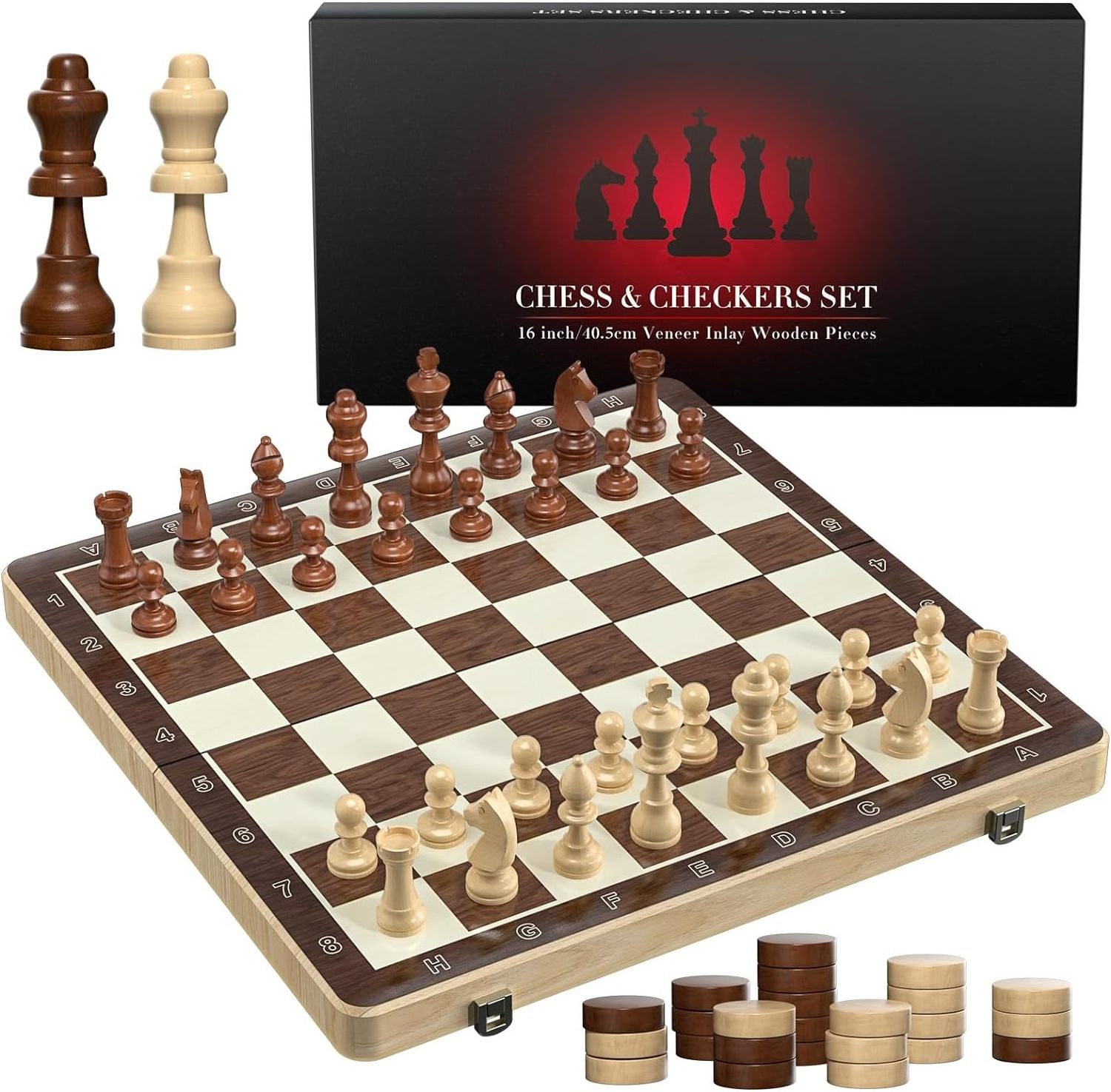 Magnetic High Quality Wooden Chess Set With Folding Board Wholesale Traditional Toy For Adult Baby Games