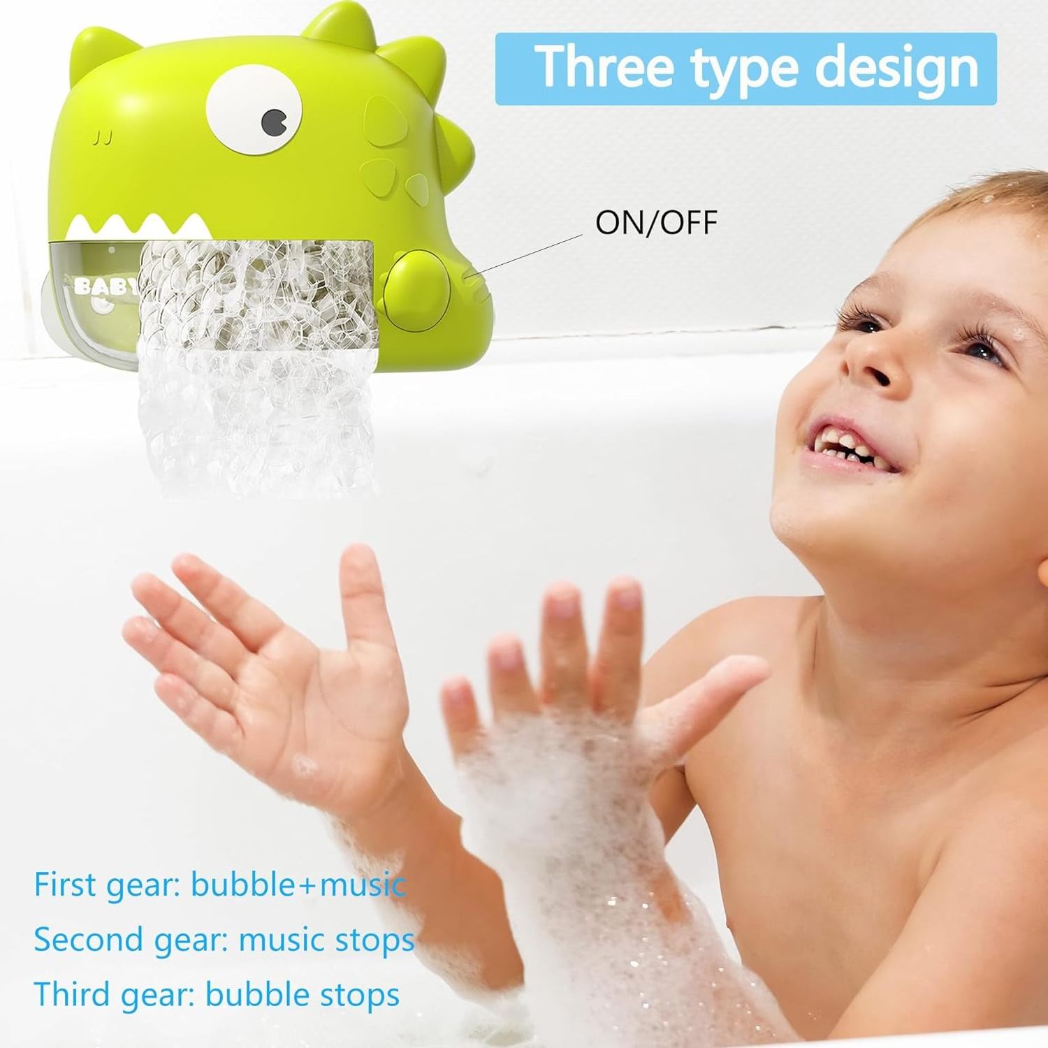 Baby Bath Toys Musical Bubble Machine Dinosaur Toys for Kids Automatic Toddler Bath Toys for Kids