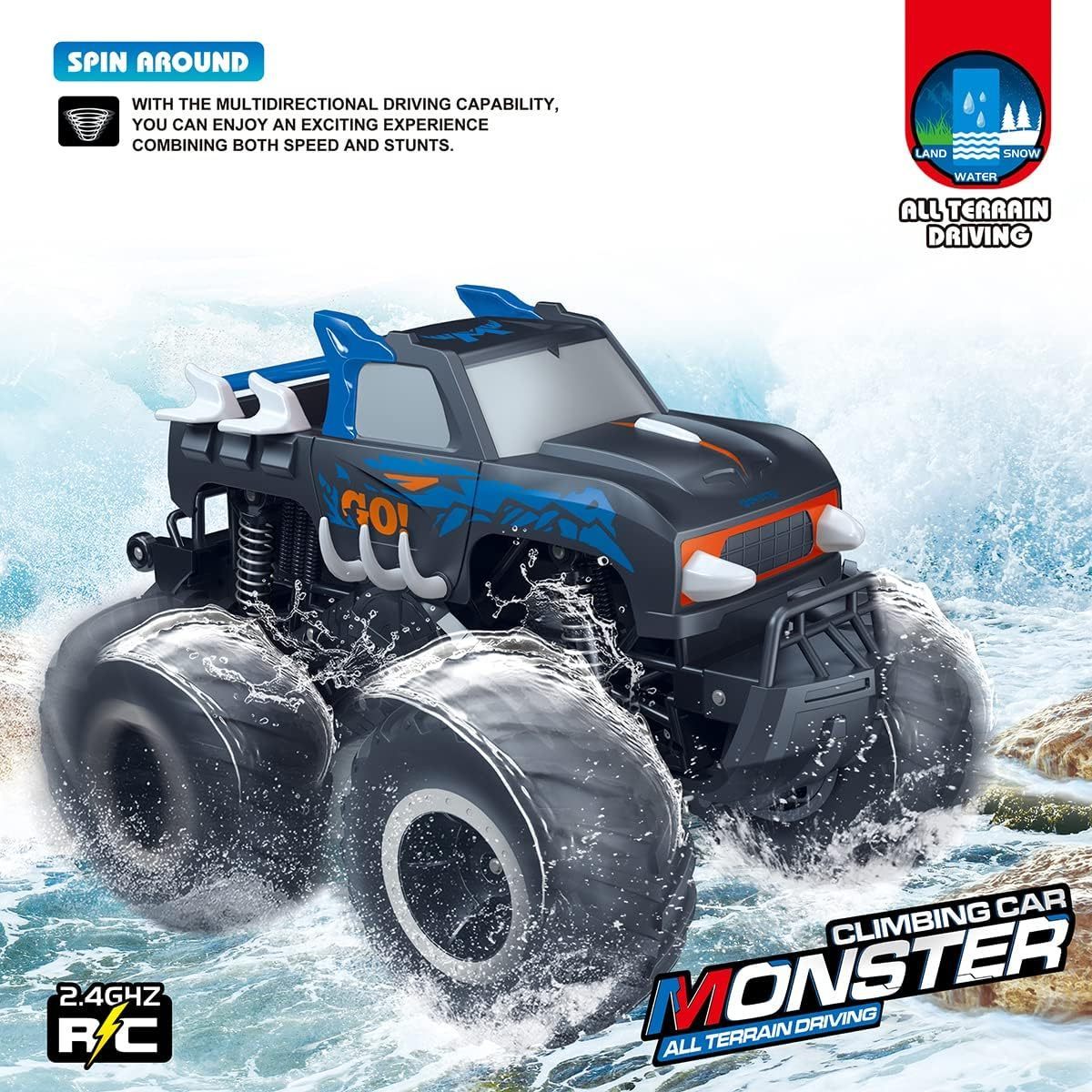 1:16 Pick-up Toys RC Car Truck Toys Remote Control Cars Body Waterproofing Suitable for All Terrain 4WD Off-Road Car Gifts