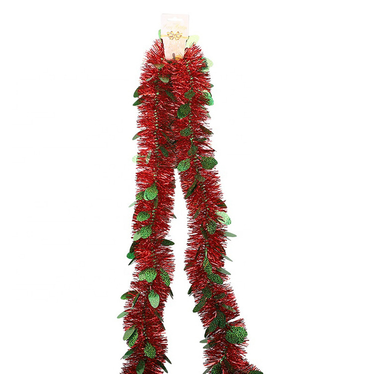 China manufacturer professional custom hot selling 2m christmas halloween decoration tinsel garland