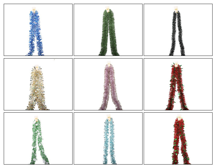 China manufacturer professional custom hot selling 2m christmas halloween decoration tinsel garland