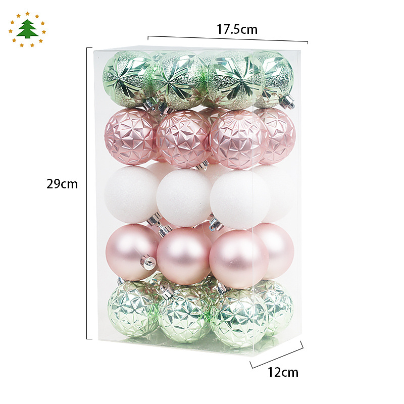 Hanging modern pendant geometry snowflake christmas decoration supplies 2022 new arrivals pink white green christmas balls