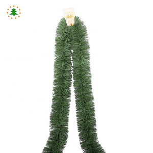 Jintai china factory wholesale birthday decoration green color pvc christmas garland tinsel