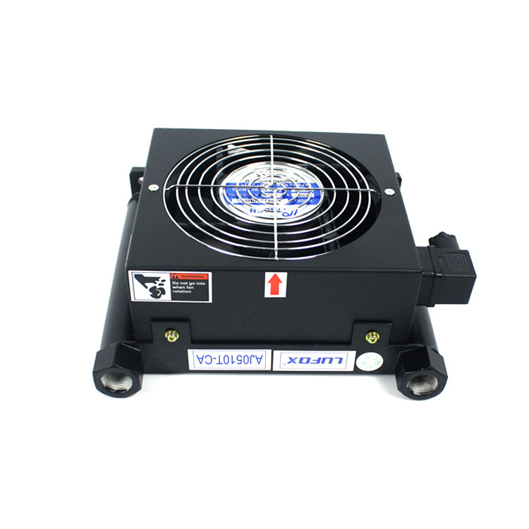 AJ0510TB-CA Plate Fin Hydraulic Aluminum Oil Coolers With Fan Air To Air Heat Exchanger