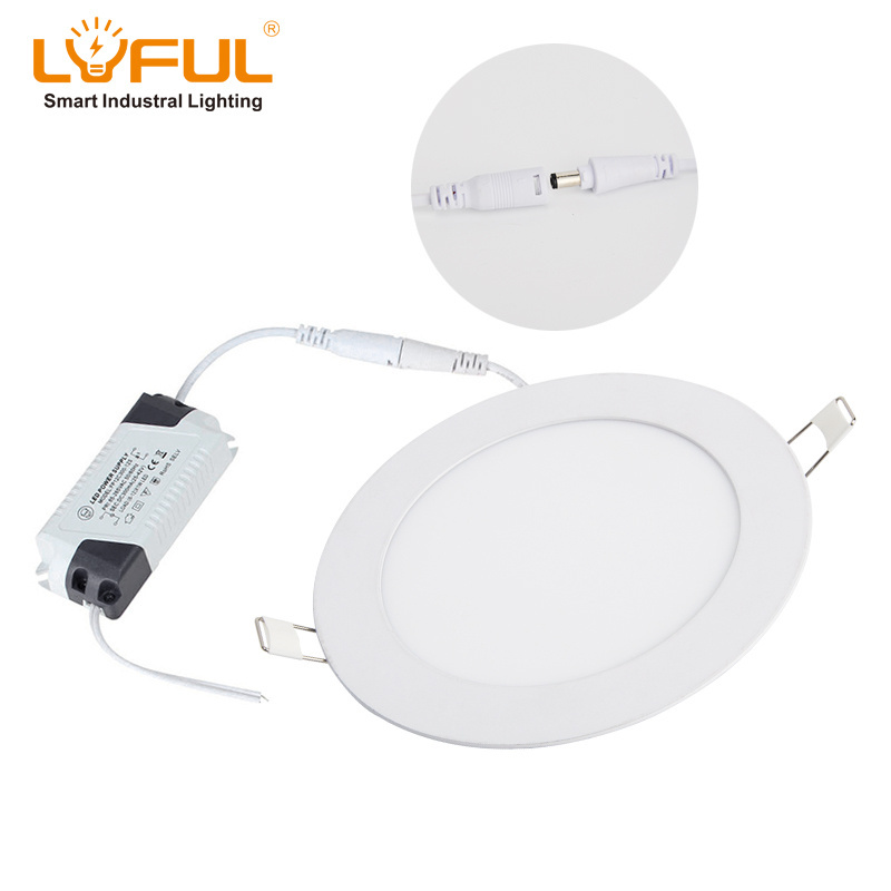 Hot sale CE RoHS 6W 12W slim ceiling lamp AC220V cold white aluminum led panel light