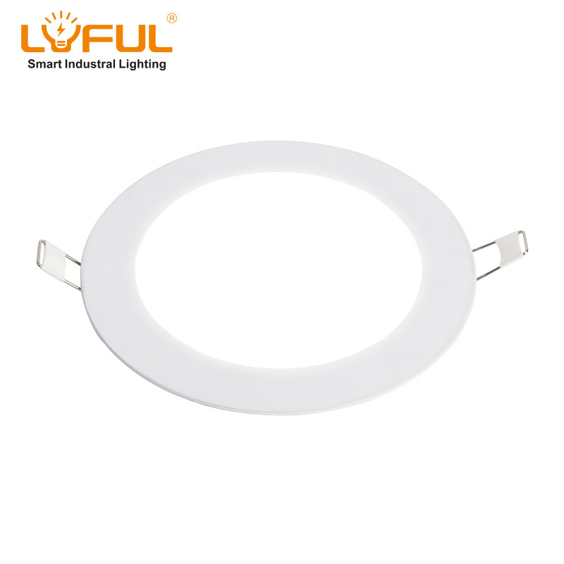 Hot sale CE RoHS 6W 12W slim ceiling lamp AC220V cold white aluminum led panel light