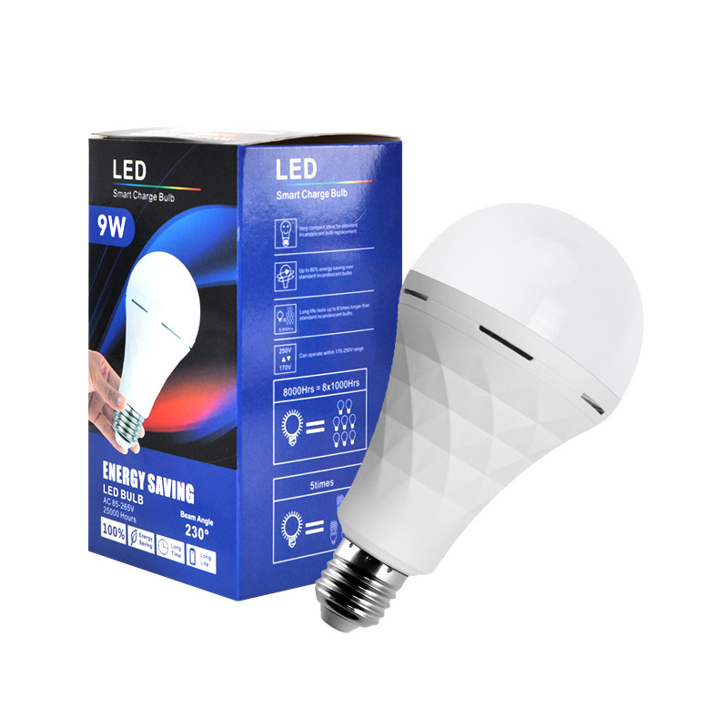 Rechargeable emergency led bulb lights A60 7w 9w 12w 15w bombillo E27 lampada lithium battery emergenty bulb lighting