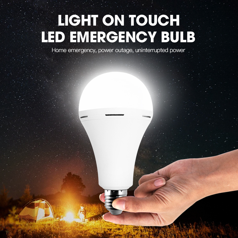 Rechargeable emergency led bulb lights A60 7w 9w 12w 15w bombillo E27 lampada lithium battery emergenty bulb lighting