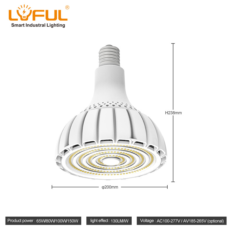 High brightness 500W Metal Halide Lamps CFL halogen bulb Replacement led light bulb 80W 100W 150W AC85-265V E40 E39 replace MHL