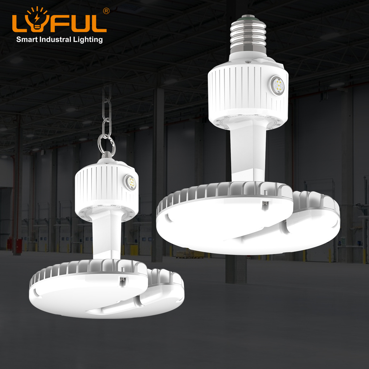 New Angle Adjustment Post Top High Bay Light UFO LED Bulb Light 80W 100W 120W Smart Control IR Radar Photocell Sensor