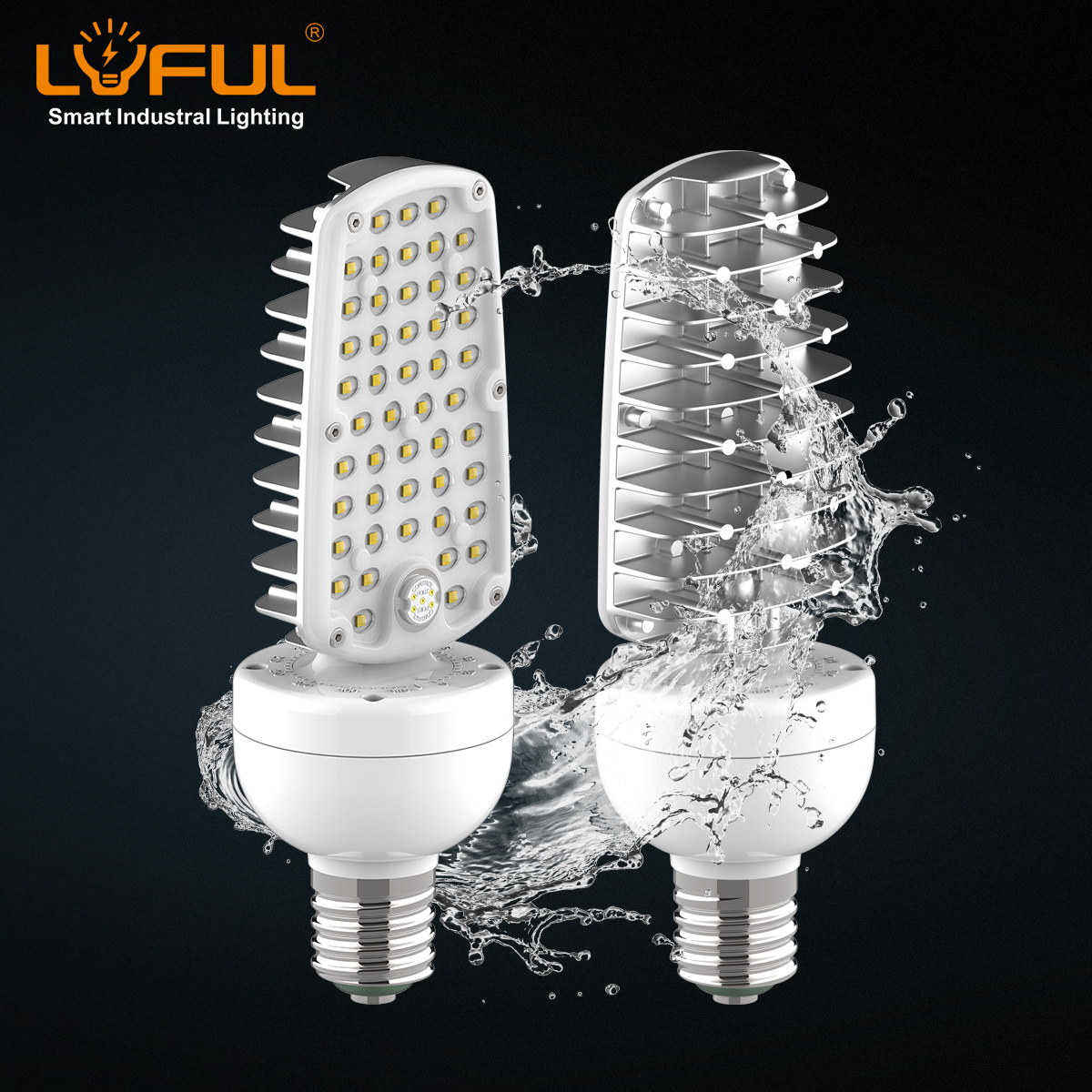 Radar IR sensor smart bulb 30w 40w 50w led street light bulb waterproof ip65 outdoor bulb lamp