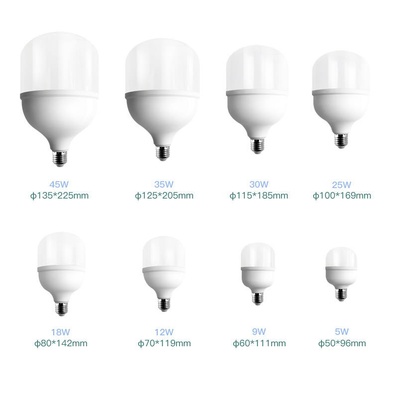 High power 45w 50w T shape 5000 lumen led bulb T135 indoor brightness lamp bulb E27 B22