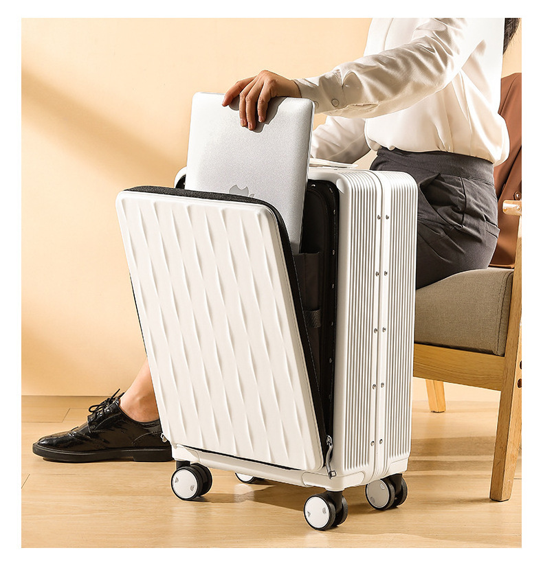 PC Business Luggage Laptop Trolley Suitcase Men Mute Spinner Wheels Rolling Baggage With TSA Lock