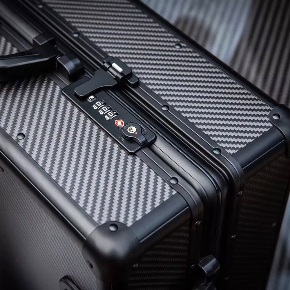 Real Carbon Fiber Suitcase Smart Professional Best Price High Quality Black 20