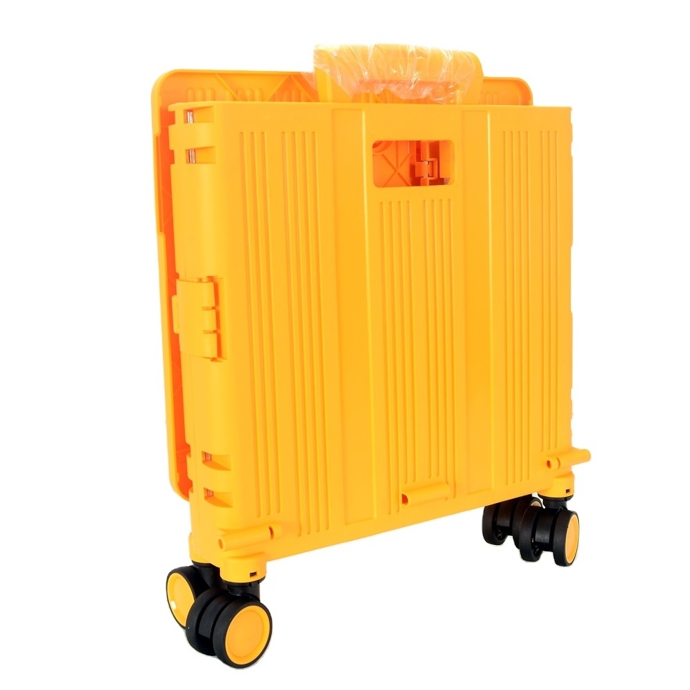 High Quality Lightweight PP Folding Storage Shopping Hand Cart Trolley Cart