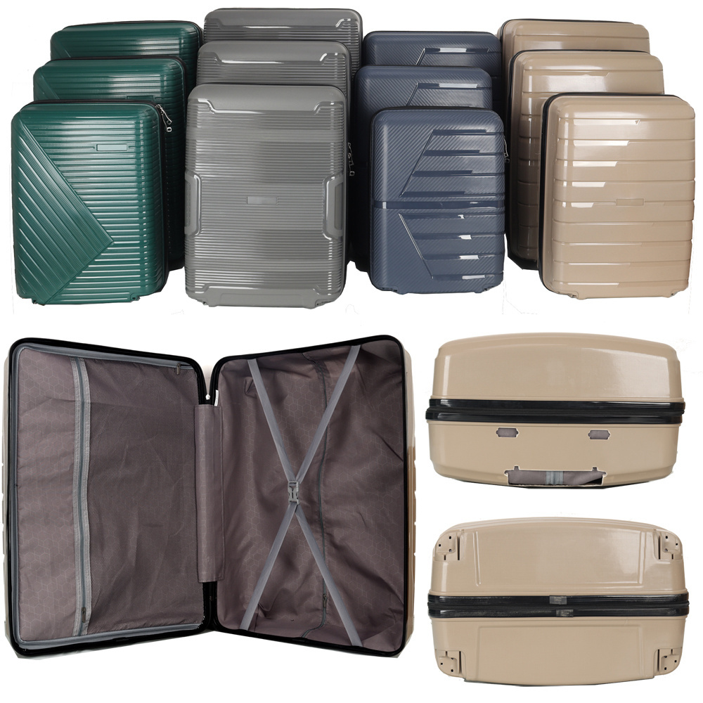 Cheap And High Quality PP Luggage Set Manufacturers OEM ODM Customized Logo Semi-Finished Suitcase Set