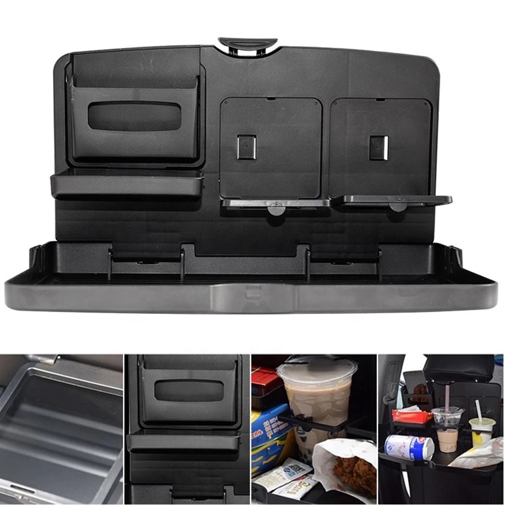 Universal Black Car Food Tray Car Folding Dining Table for Car Cup  Supplies