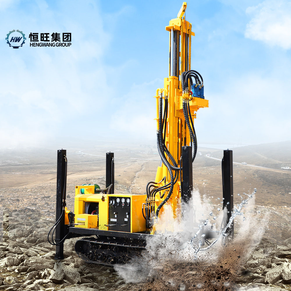 China Hengwang High Quality Portable Deep Water Well Rotary Crawler Drilling Rig