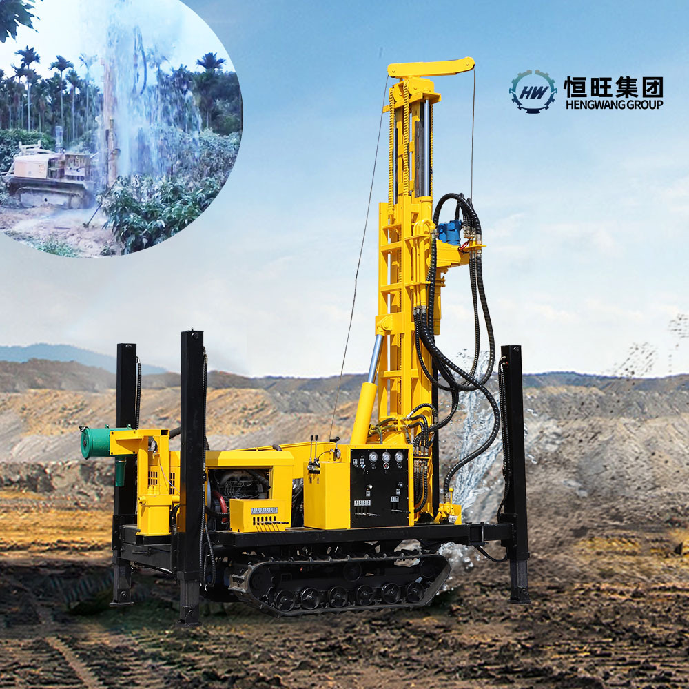 China Hengwang High Quality Portable Deep Water Well Rotary Crawler Drilling Rig