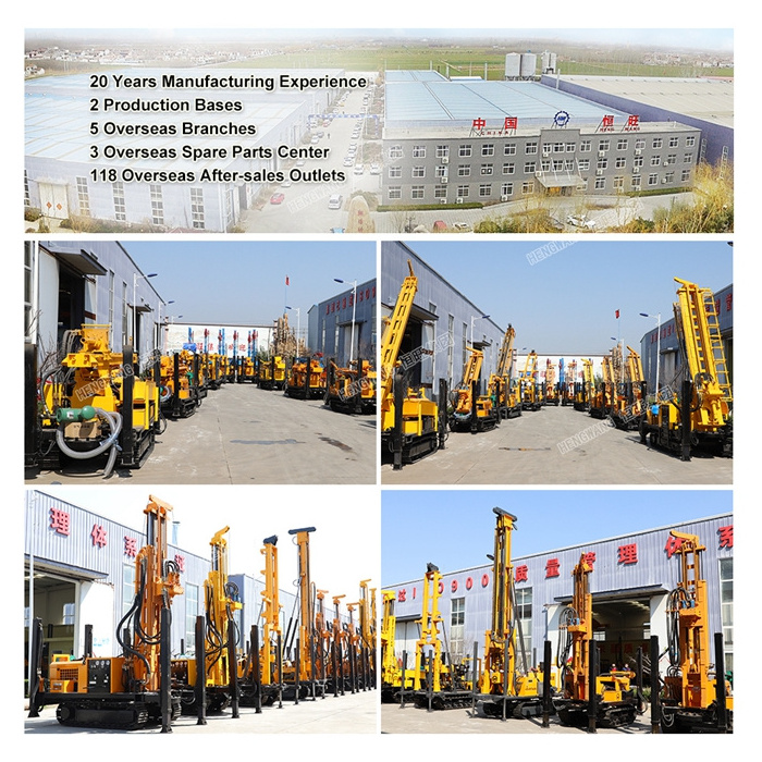 HENGWANG wholesale big rotary mine drilling rig 500m drill water well pole hole DTH drill rig for ground water