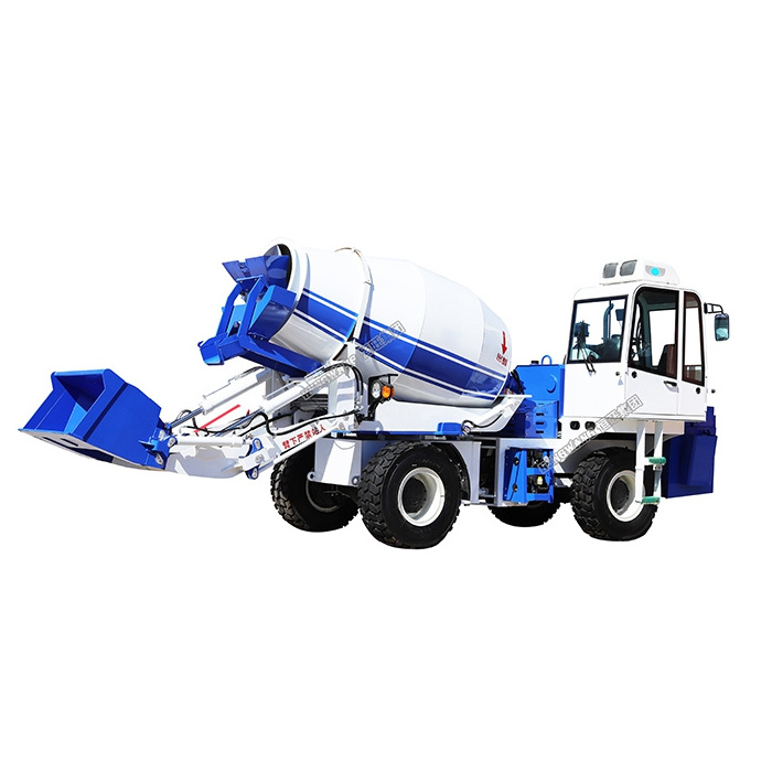 1.2CBM self loading concrete mixer with pump