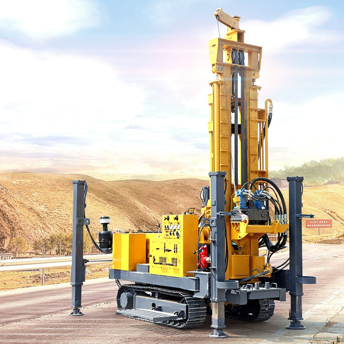 HENGWANG wholesale big rotary mine drilling rig 500m drill water well pole hole DTH drill rig for ground water