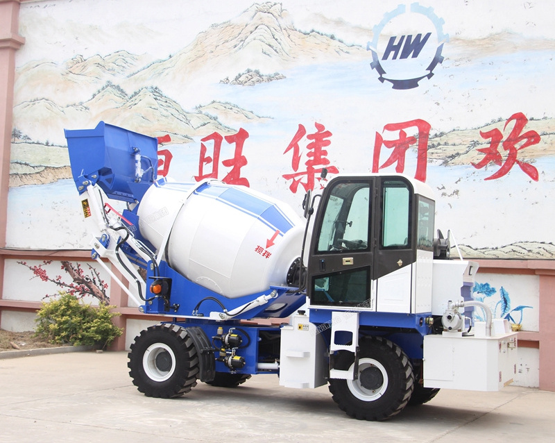 1.2CBM self loading concrete mixer with pump