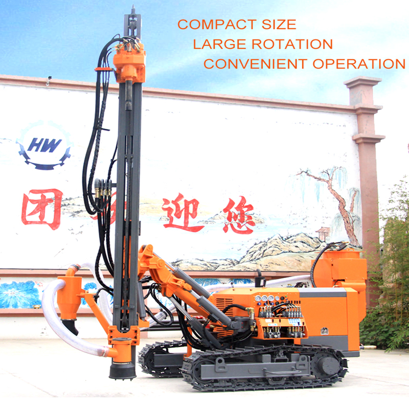 automatic drill pipe hanling system water dust collector mine DTH surface drill rig