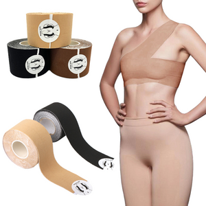 JUNXI Boob Tape Backless Nipple Cover Breathable Breast Lift Tape for A-E Cup Large Breast