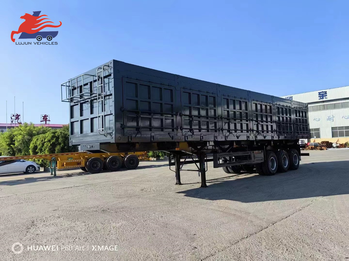 Transporting Materials Open Box Bed Dump Trailer Tractor Hot Sale