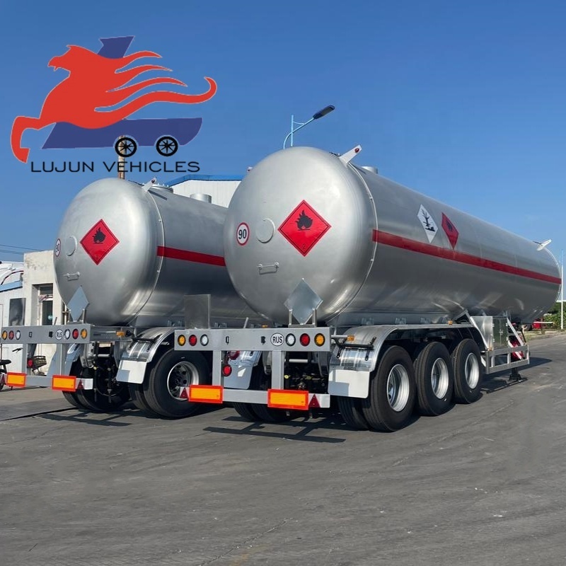 60000 Liters Tanker Truck Trailer Tri Axle Propane LPG Gas Tank Semi Trailer 30 Tons LPG Tanker Semi Trailer For Sale