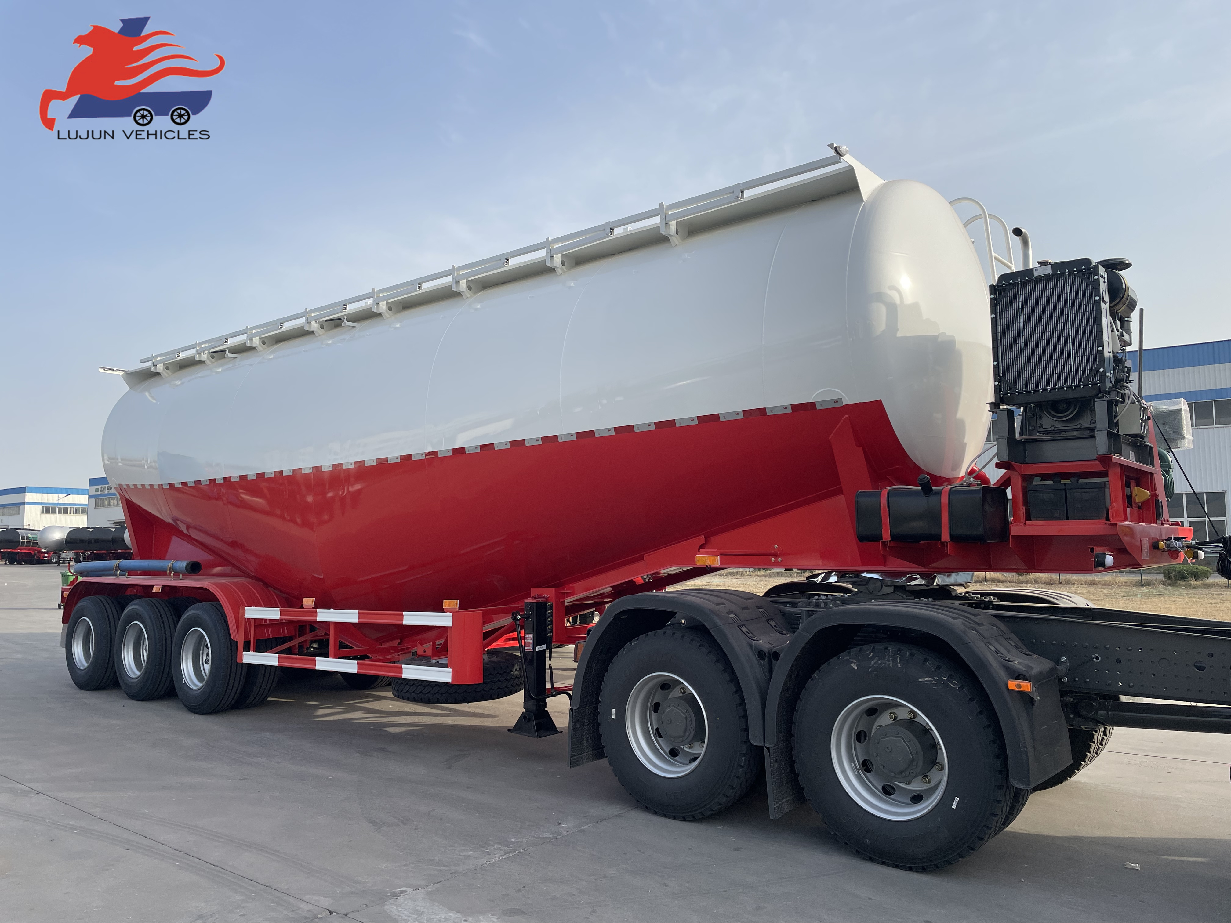 Top Factory New V-Type Bulk Cement Tank Truck Trailer 40Ton 50Ton 60Tons Steel Dry Cement Bulker Silo Tanker Semi Trailer