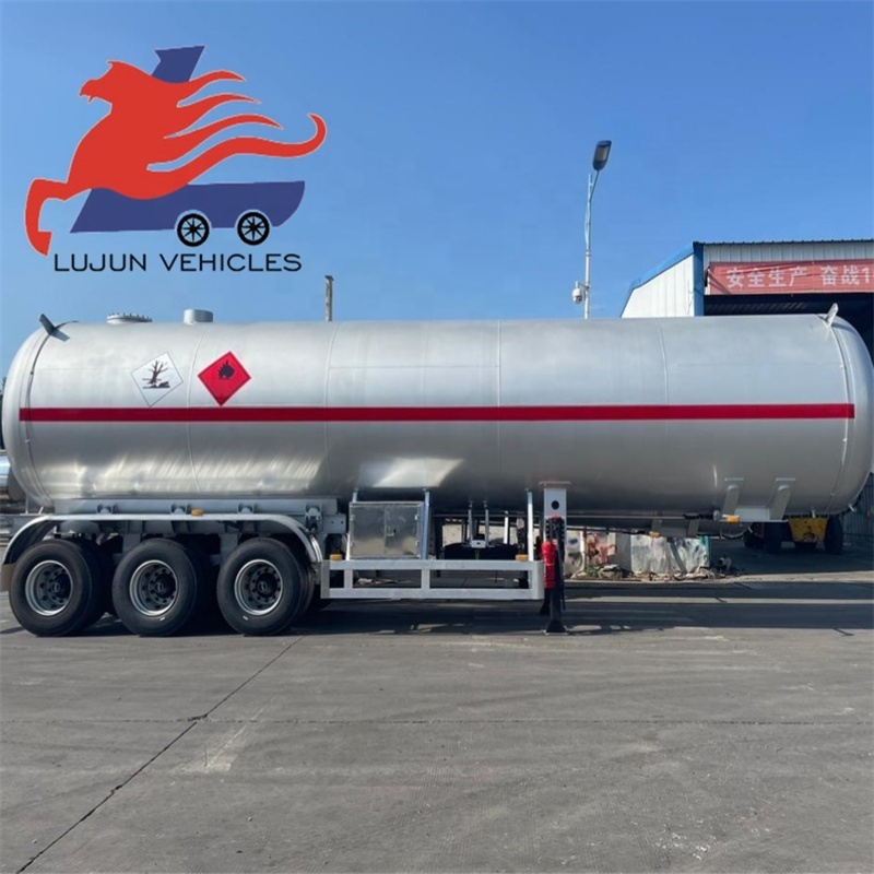 60000 Liters Tanker Truck Trailer Tri Axle Propane LPG Gas Tank Semi Trailer 30 Tons LPG Tanker Semi Trailer For Sale